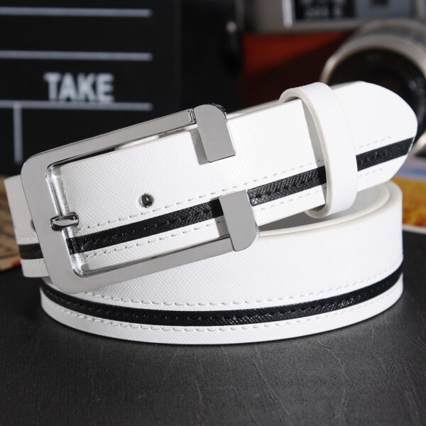 Ceinture cuir homme blanc – Image 3