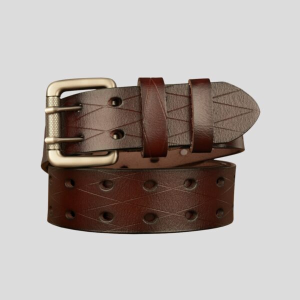 Ceinture pour homme en cuir double ardillon – Image 4