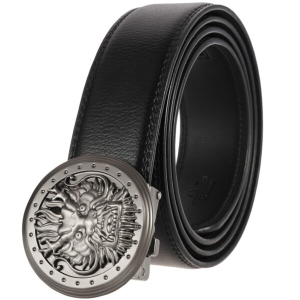 Ceinture En Cuir À Boucle Automatique Pour Homme