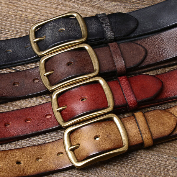 Ceinture Cuir Homme Vintage - Modèle Baptiste