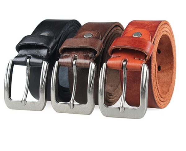 Ceinture jean vintage cuir véritable pour homme - Modèle AXEL – Image 2