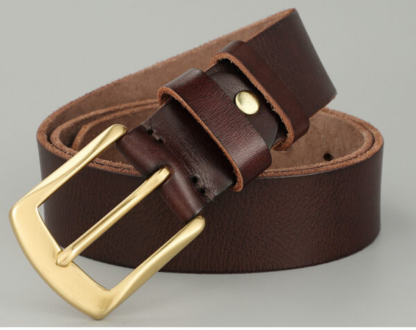 Ceinture Homme Vintage Cuir De Vachette - Modèle Matteo