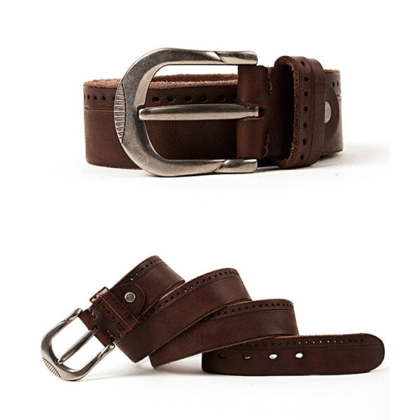 Ceinture Vintage Cuir Homme - Modèle Angelo