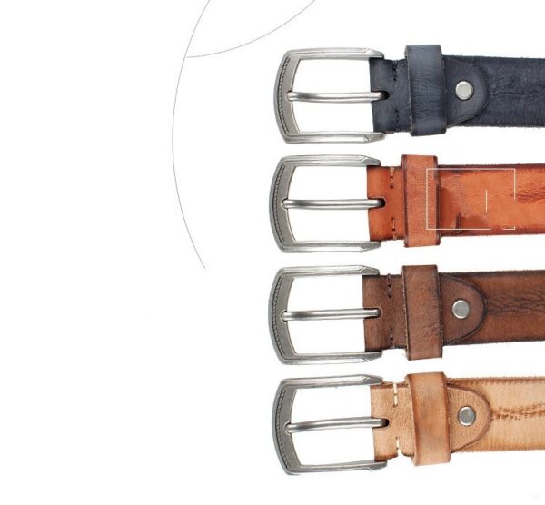 Ceinture Vintage Cuir Pour Homme - Modèle Loic