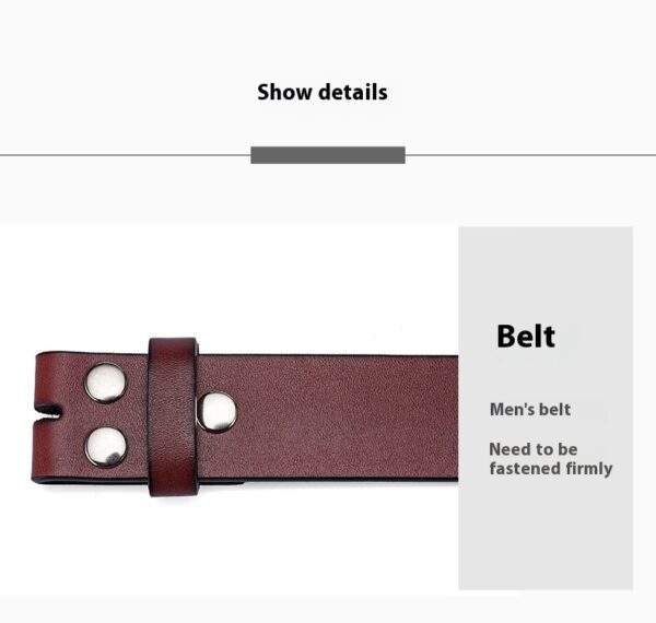 Lanière Ceinture Classique En Cuir Pour Homme