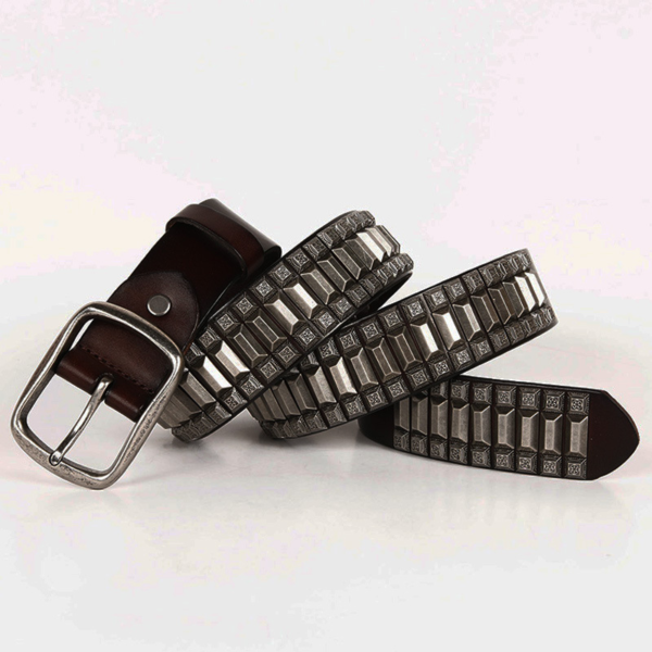 Ceinture cuir homme rock'n'roll cafe - Modèle JOHNNY