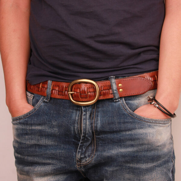 Ceinture Cuir Cowboy Pour Homme - Modèle Theo